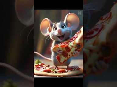 Pizza Party Overload!  This Lil' Dude Can't Stop Stuffing! (AI Short)  #aivideoart #AI