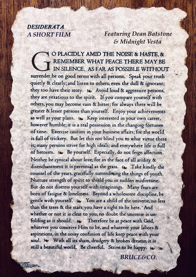 Desiderata