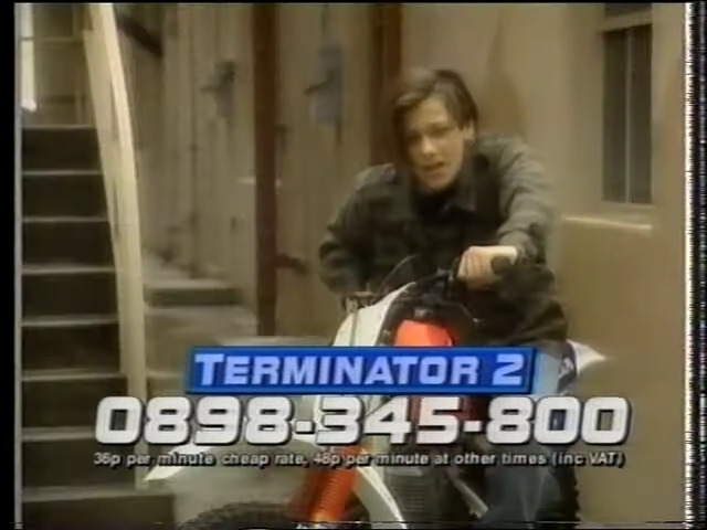 Terminator 2: Judgment Day Competition Line UK Telephone Sweepstakes Commercial