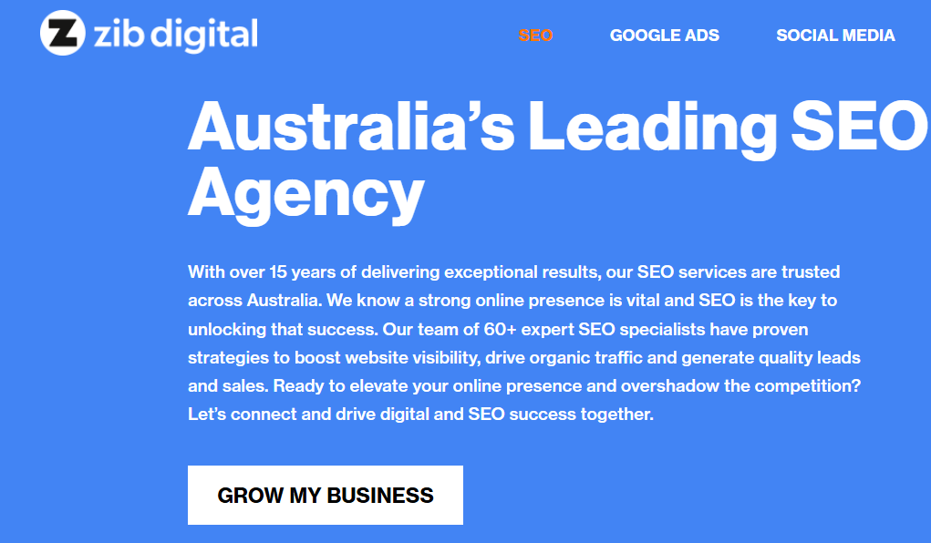 Zib Digital Digital Marketing
Agency in Australia