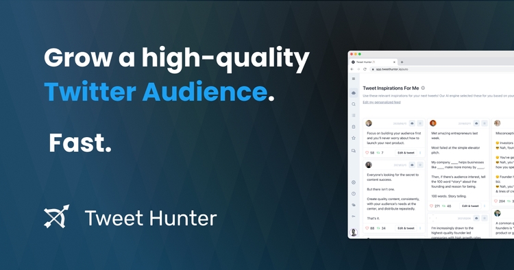 Tweet Hunter | Get More Twitter Followers | Tweets, Threads, Scheduler, Analytics